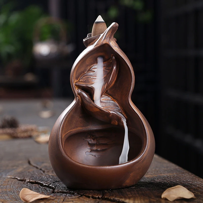 

Ceramic Backflow Incense Burner Waterfall Home Ornament Aromatherapy Accessory Zen Incense Burner