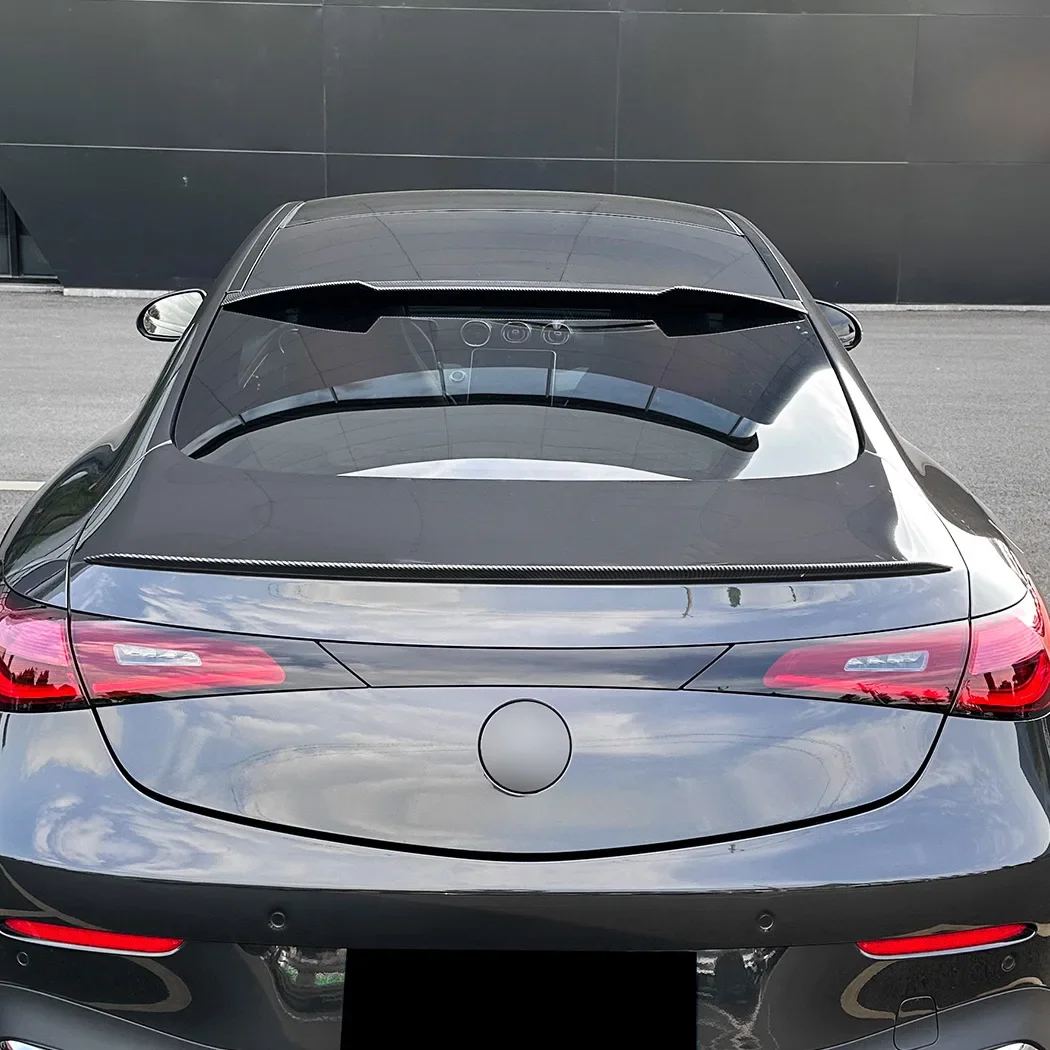 Фото Спойлер для Mercedes-Benz CLE Coupe C236 CLE260 300 CLE53 2024+ из глянцевого черного карбона, заднее крыло, спортивные аксессуары, обвес №5