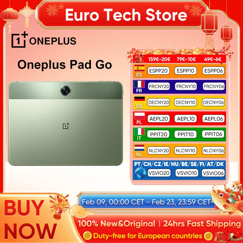 OnePlus Pad Go 8+128 GB, pantalla 2.4K 28.8 cm, batería 8000 mAh