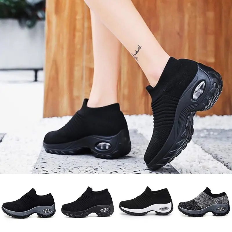 

Plus Size Summer Thick Soles Sock Sneakers Women Platform Sport Shoes Women's Running Sneakers Ladies Sports Shoes 2021 GMB-2379