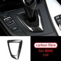 car styling real carbon fiber center control gear shift panel cover trim for bmw 3 series f30 gt f34 2014 2015 2016 2017 2018