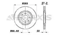 

AE0334 for ten brake disc mirror XANTIA 93 XSARA 98 ZX 96 97 P306 GTI / XU10J4RS S16 97 P405 YM 2.0 16 97 P405