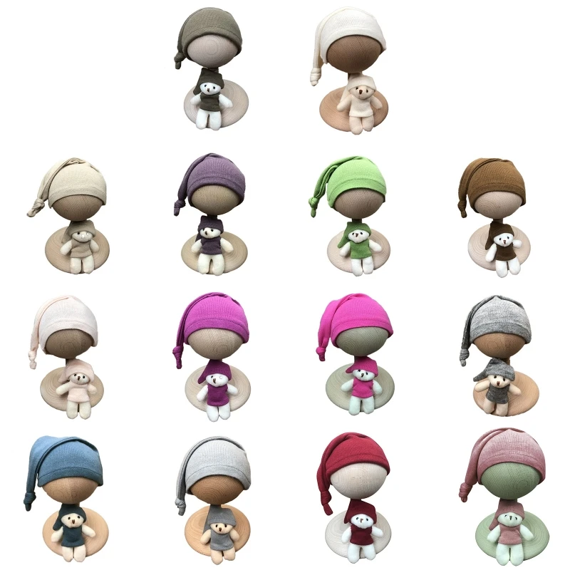 

2 шт., детские шапки-бини для фотосъемки новорожденных