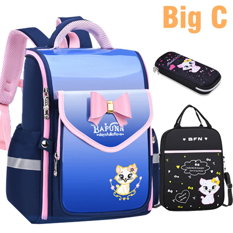 Girls' school backpack 1 grade Children Schoolbags Mochila cat Backpack school bags for girls Princess Primary Kids Book Bag