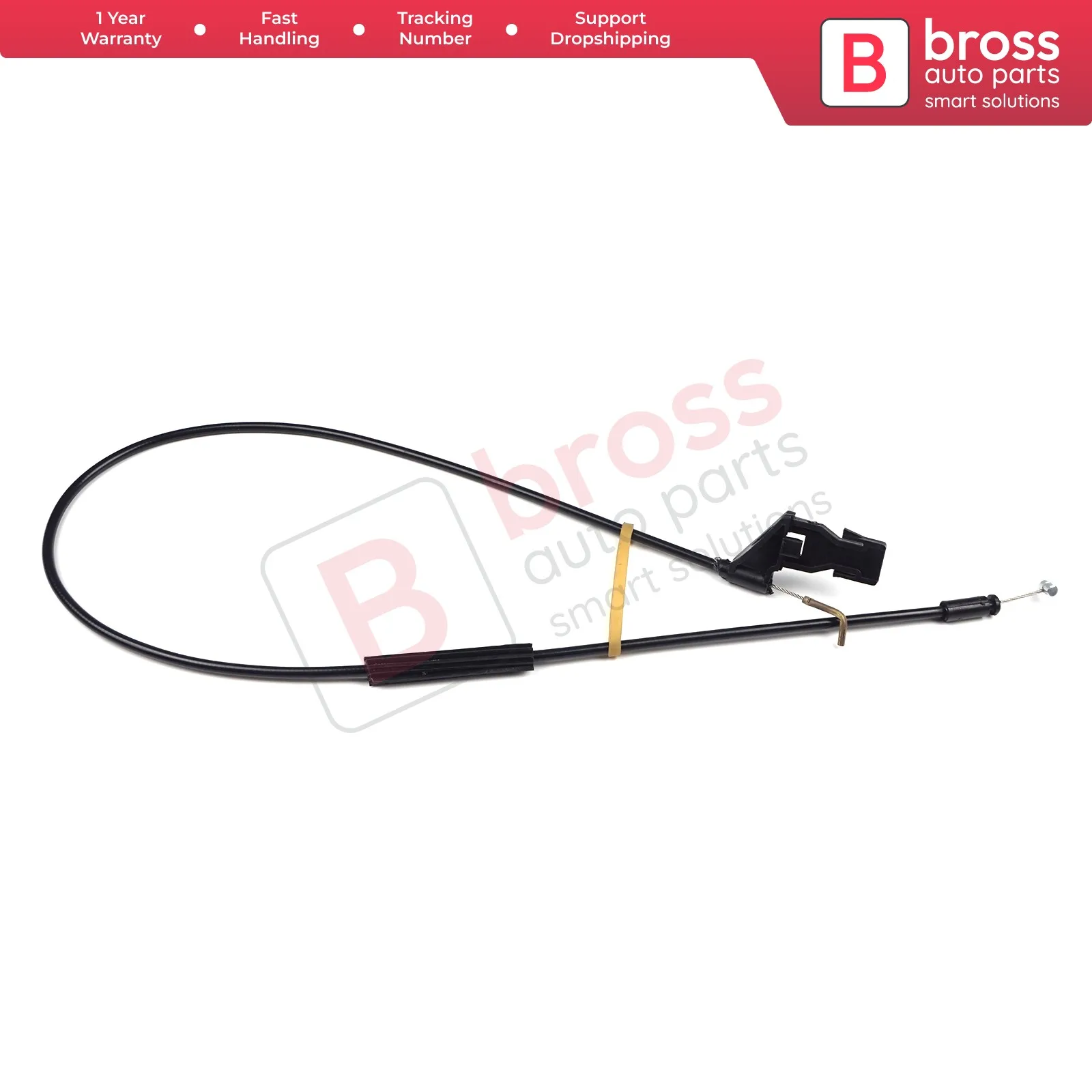 

Bross BDP670 Inner Door Release Locking System Latch Bowden Cable 8200516256 for Renault Kangoo Laguna MK1. Cable Lenght: 855 mm