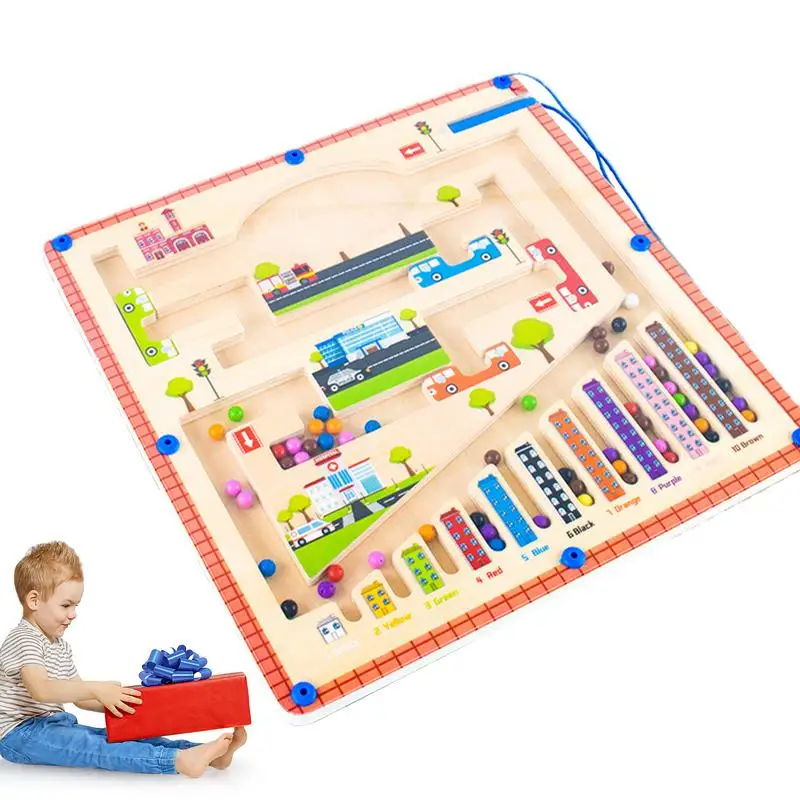 

Игрушка Монтессори с цифрами, магнитный дорожный лабиринт, развивающие обучающие игрушки для малышей, подарок для мальчиков и девочек старше 3 лет