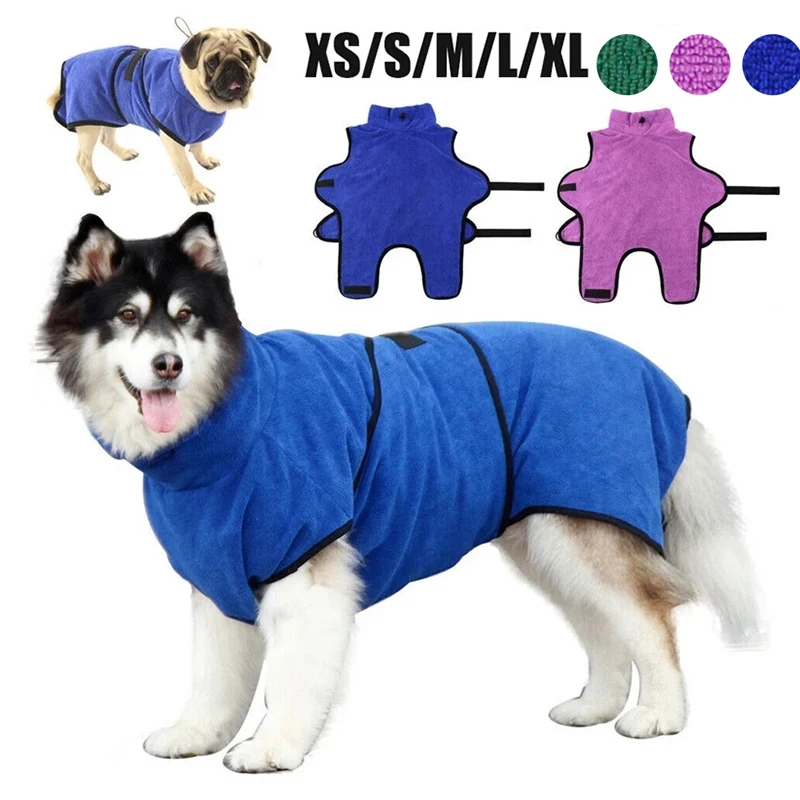 

Pet Dog Bathrobe Absorbent Bath Towel Fully Wrapped Quick-drying Teddy Golden Retriever Universal Cat Bath Towel