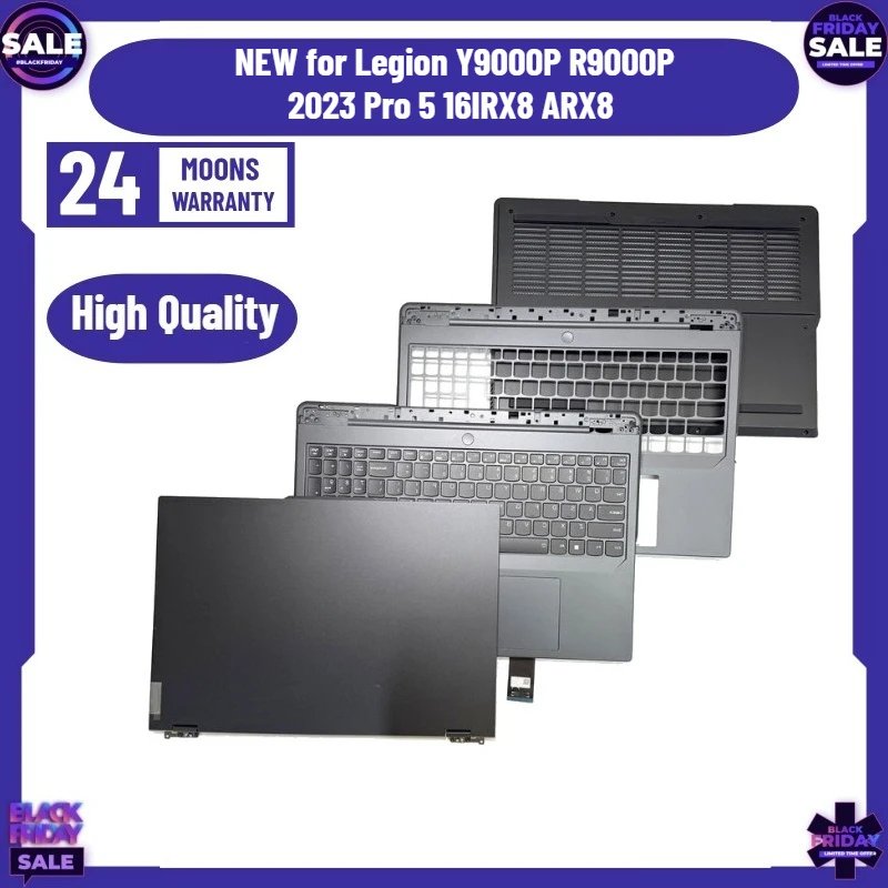 Фото НОВИНКА для Legion Y9000P R9000P 2023 Pro 5 16IRX8 ARX8: Задняя крышка ЖК-дисплея, передняя рамка, подставка для рук, нижняя панель, клавиатура для ноутбука №1