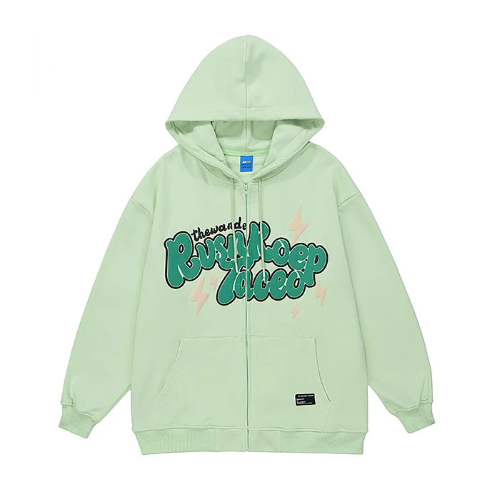 

Oversize Hoodie Women Letter Printing Harajuku Hip Hop Zipper Sweatshirt Cute Punk Loose Y2k Tops Autumn Winter Clothes Women