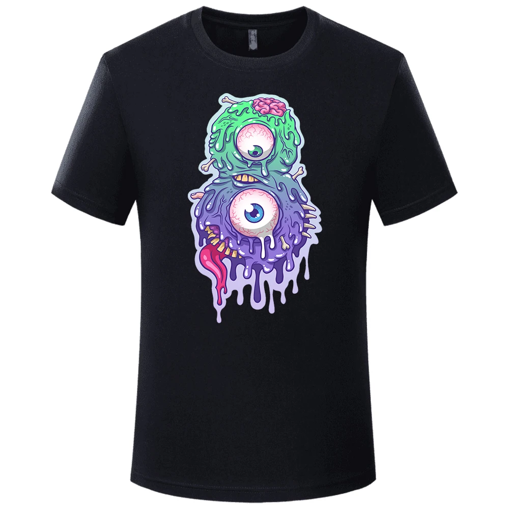 

Summer Eyeball Pattern ​Cotton Men's T-shirt Short Sleeve Men Short Sleeve Printed T Shirt Top Tshirt Clothing Free Shipping