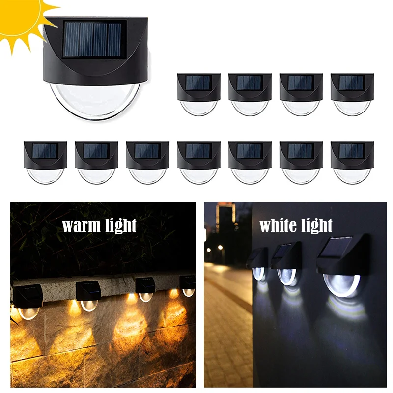 

Solar Wall Light Outdoor Waterproof Garden Patio Stair Fence Light LED Solar Deck Light Decorative Spotlight