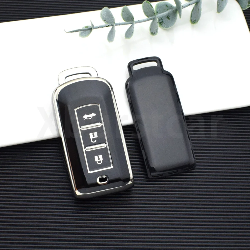 

Для Mitsubishi ASX LANCER Pajero Sport Outlander Eclipse Cross чехол из ТПУ для дистанционного ключа автомобиля, держатель для брелока, аксессуары