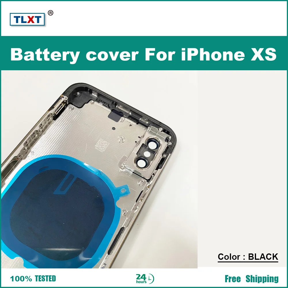 Задняя крышка батарейного отсека для iPhone XS средняя рамка Корпус + боковые кнопки