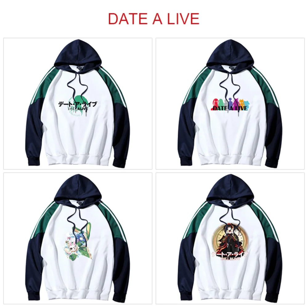 

DATE A LIVE Anime Hoodies Men Women Print Autumn Sweatshirt Man Fashion Casual Assorted Colors Sweater Fleece Cartoon Pullover