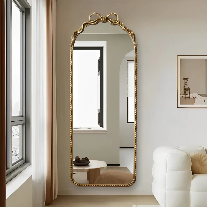 

Пользовательский. Зеркало в полный рост с французским входом, напольное зеркало с бантом, настенные гобелены для спальни, дизайн гардероба, главное зеркало