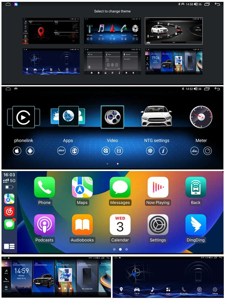 Автомобильный DVD-плеер Qled CarPlay 12 3 дюйма Android 13 0 8 ГБ + 256 4G LTE GPS Wi-Fi Bluetooth радио для BMW F25