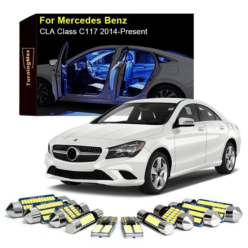 

Canbus Interior Lighting LED Bulbs Kit For Mercedes Benz CLA Class C117 2014-Now Dome Trunk Lights Indoor Lamps Car Accessories