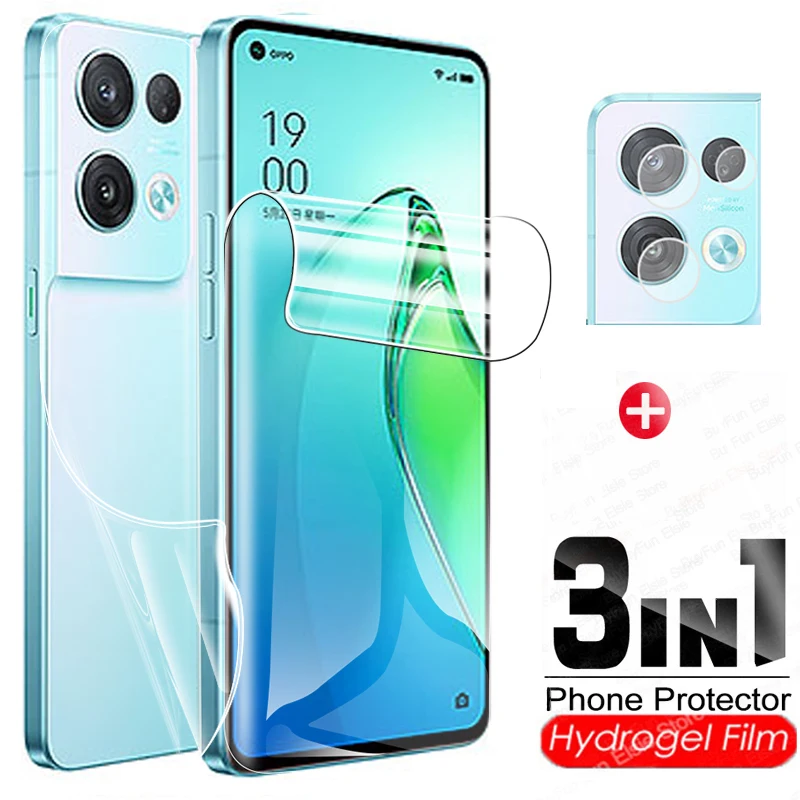 

Гидрогелевая пленка 3 в 1 для Oppo Reno8 Pro Plus, мягкий чехол из ТПУ для Reno5, Reno6, Reno7, Reno8 Pro Lite Z 5G, защитная пленка, не стекло