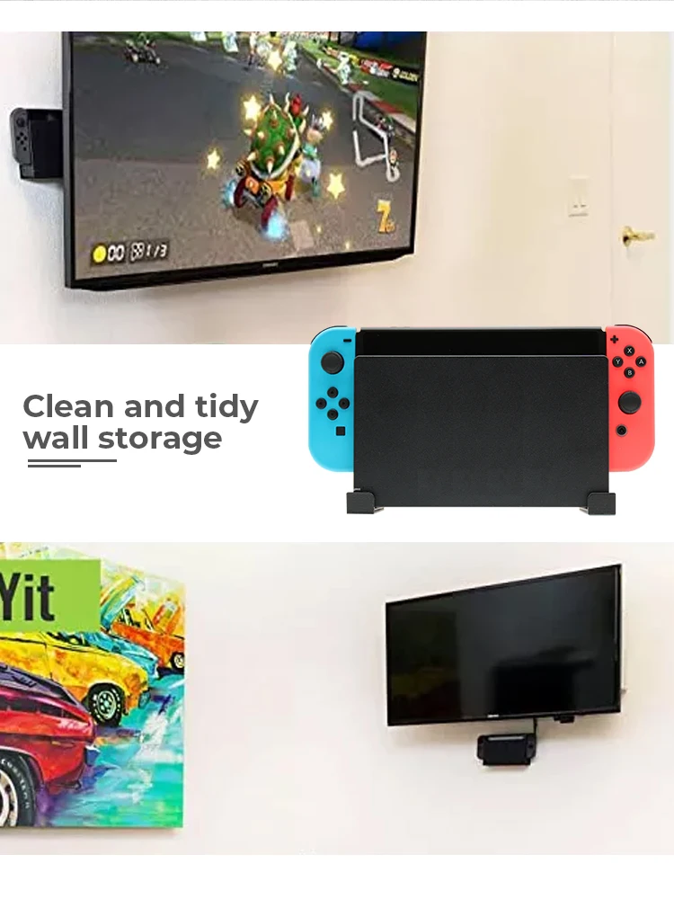 Настенный держатель-подставка для консоли Nintendo Switch/Joy-con |