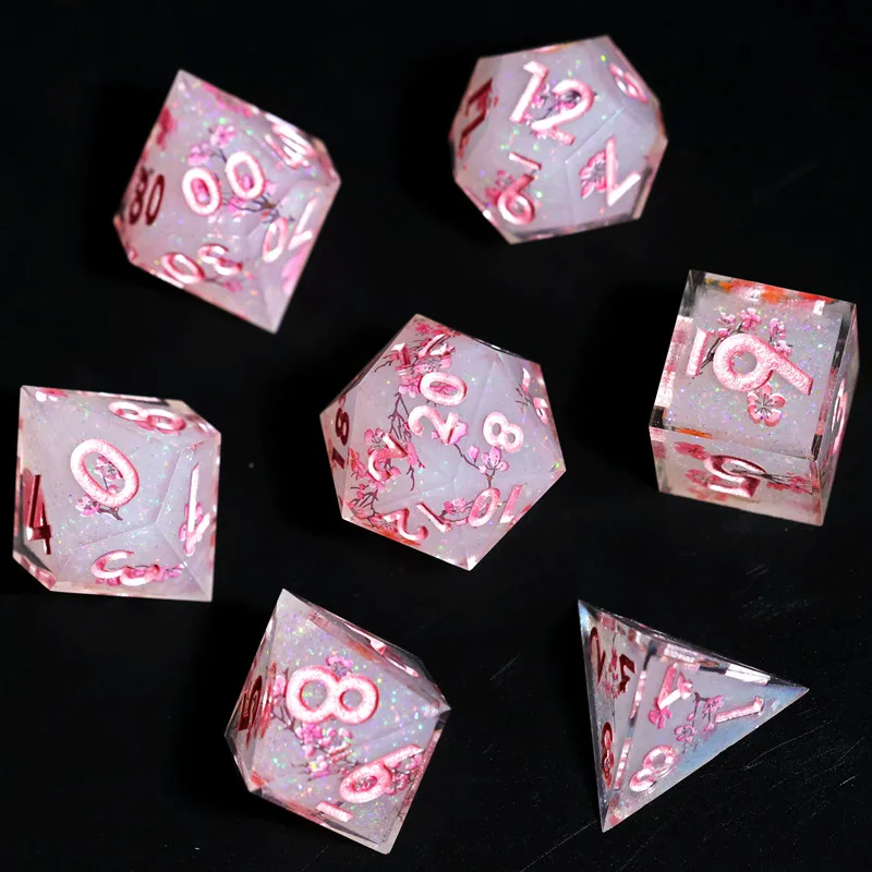 Мини-Планета новый дизайн Многослойные игральные кости с наклейками Sakura DND набор