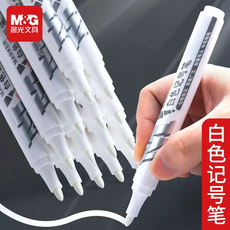 

5/4/3pcs White Marker Colorfast Waterproof Oil Proof Tire Industry High Temperature Resistance Car Graffiti Sign Art Painting