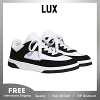 lux summer trendy style black and white round toe canvas sneakers for women causal footwear sports shoes for female