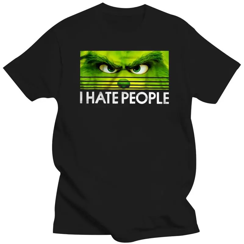 2022 New Men Funny T Shirt Fashion Tshirt Grinches I Hate People Women T-Shirt