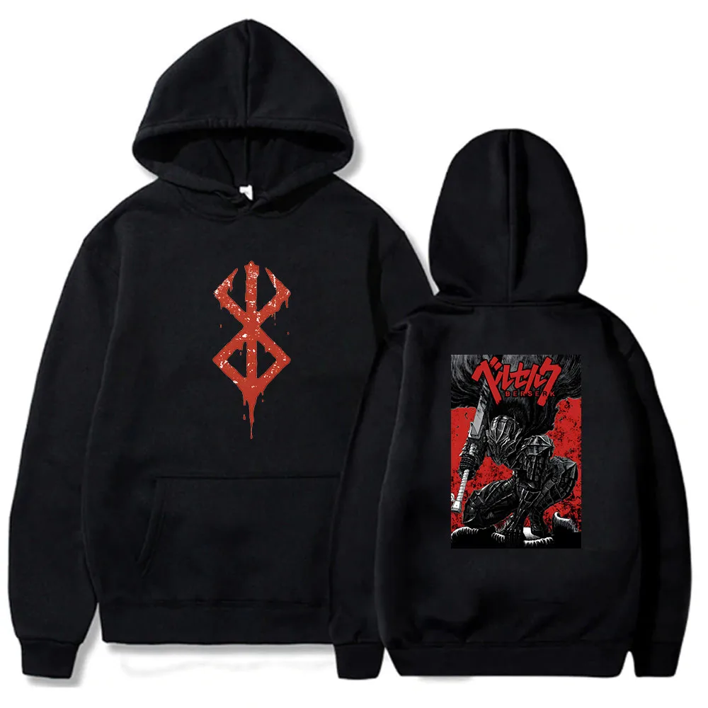 

Berserk Guts Hoodies Japan Manga Gothic Sweatshirts Anime Long Sleeve Pullovers Harajuku Boys Girls Clothing Streetwear Children