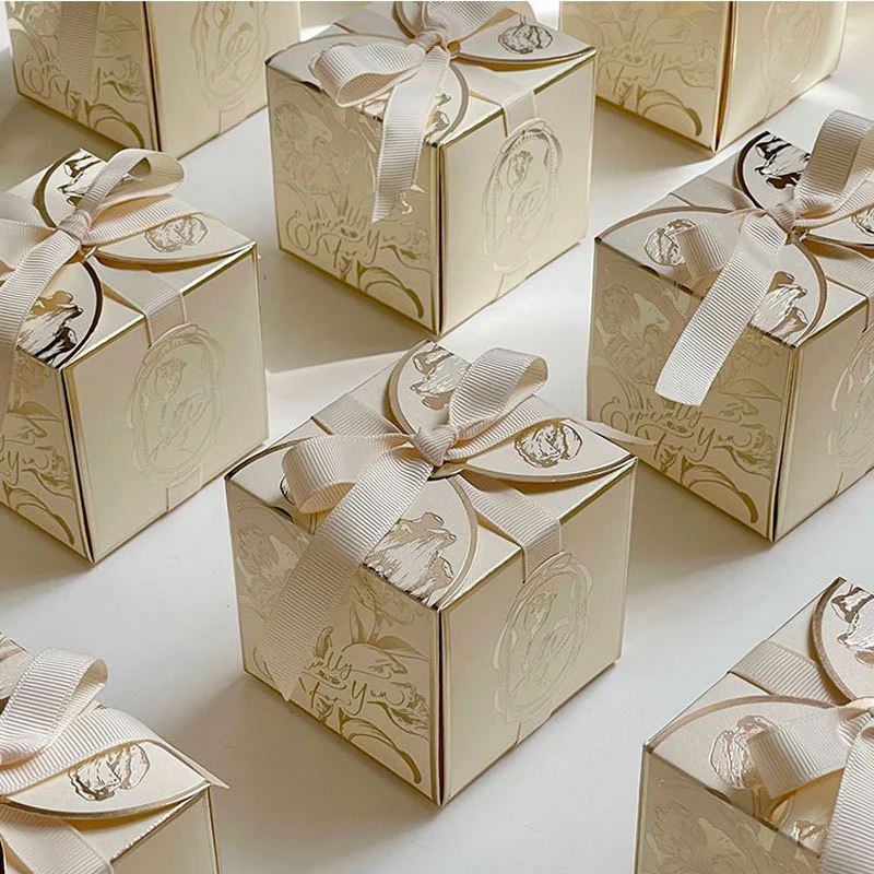 

Тюльпаны, искусственный подарок, картонная коробка, маленькая Подарочная коробка для свадьбы, дня рождения, детский душ, украшение