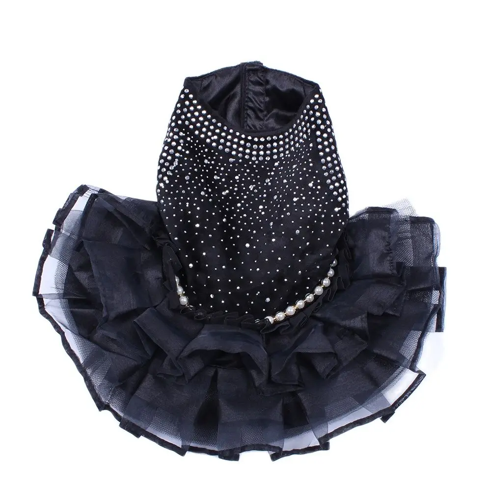 

Dog Cat Wedding Dress Tutu Bling Rhinestones Studded Pet Puppy Princess Skirt Dresses Outfit Clothes Apparel 5 Sizes
