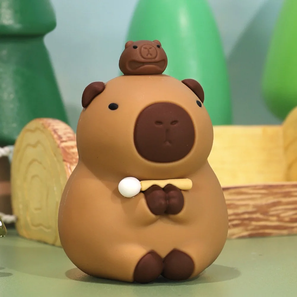 Симпатичная статуя капибара кукла снимает стресс симуляция животных игрушка