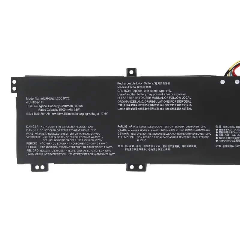Аккумулятор L20C4PC1 L20D4PC1 L20M4PC1 15 36 V 80Wh для Lenovo Legion 5 Pro-16ACH6 5-15ITH6H 5-15ACH6 7-16ITHg6 R9000P R7000P 2021