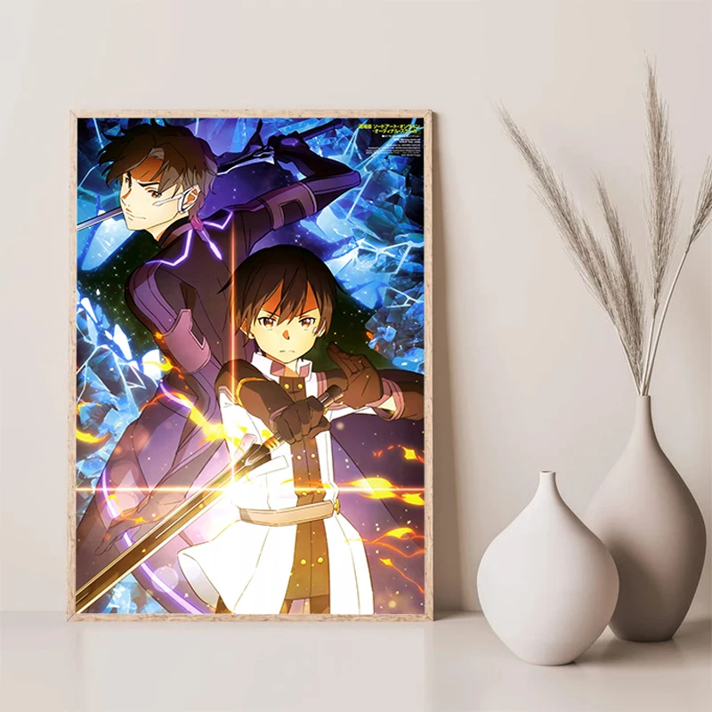 

Decorative Pictures for Living Room Sword Art Online Poster Decorative Prints Wall Painting Home Decore With Free Shipping Decor