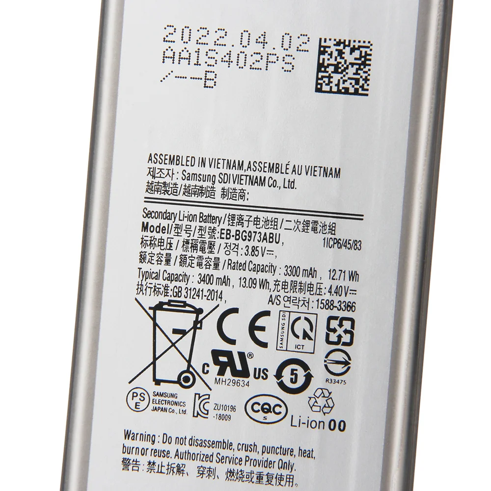 Фото Батарея замены EB-BG973ABU для телефона SAMSUNG Galaxy S10 X SM-G9730 EB-BG973ABE емкостью 3400 мАч Батарея замены EB-BG973ABU для телефона SAMSUNG Galaxy S10 X SM-G9730 EB-BG973ABE емкостью 3400 мАч