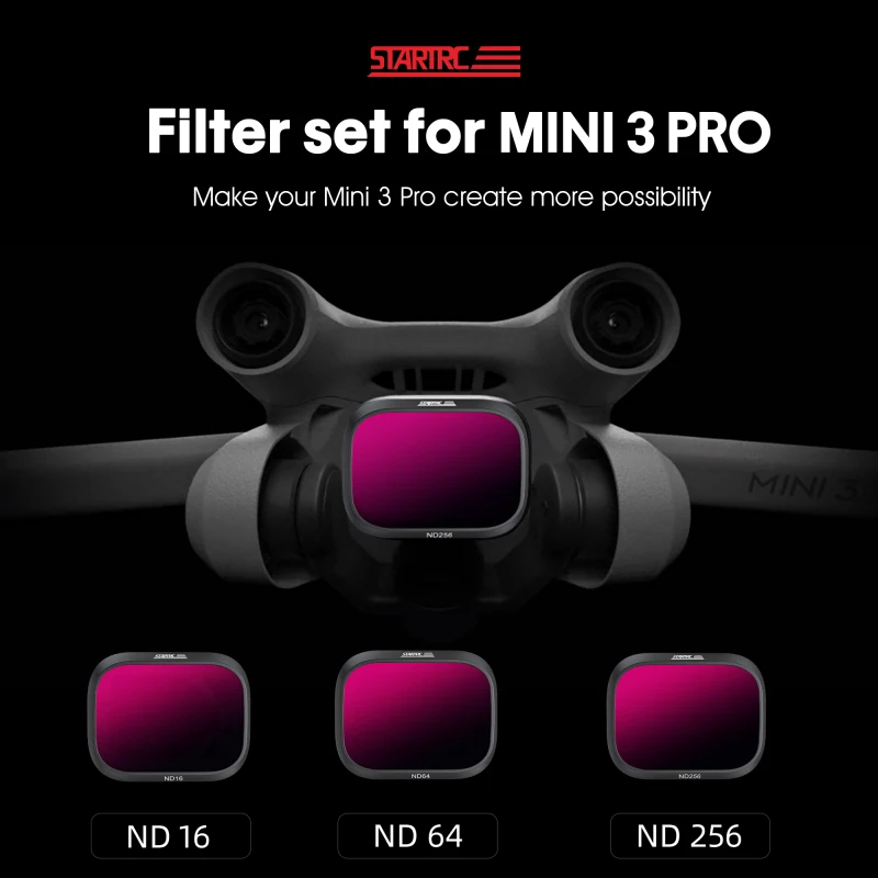 

Набор фильтров ND16 + ND64 + ND256 ND для DJI Mini 3 Pro профессиональный градиентный фильтр GND32 Дрон камера Фильтры для объектива аксессуары