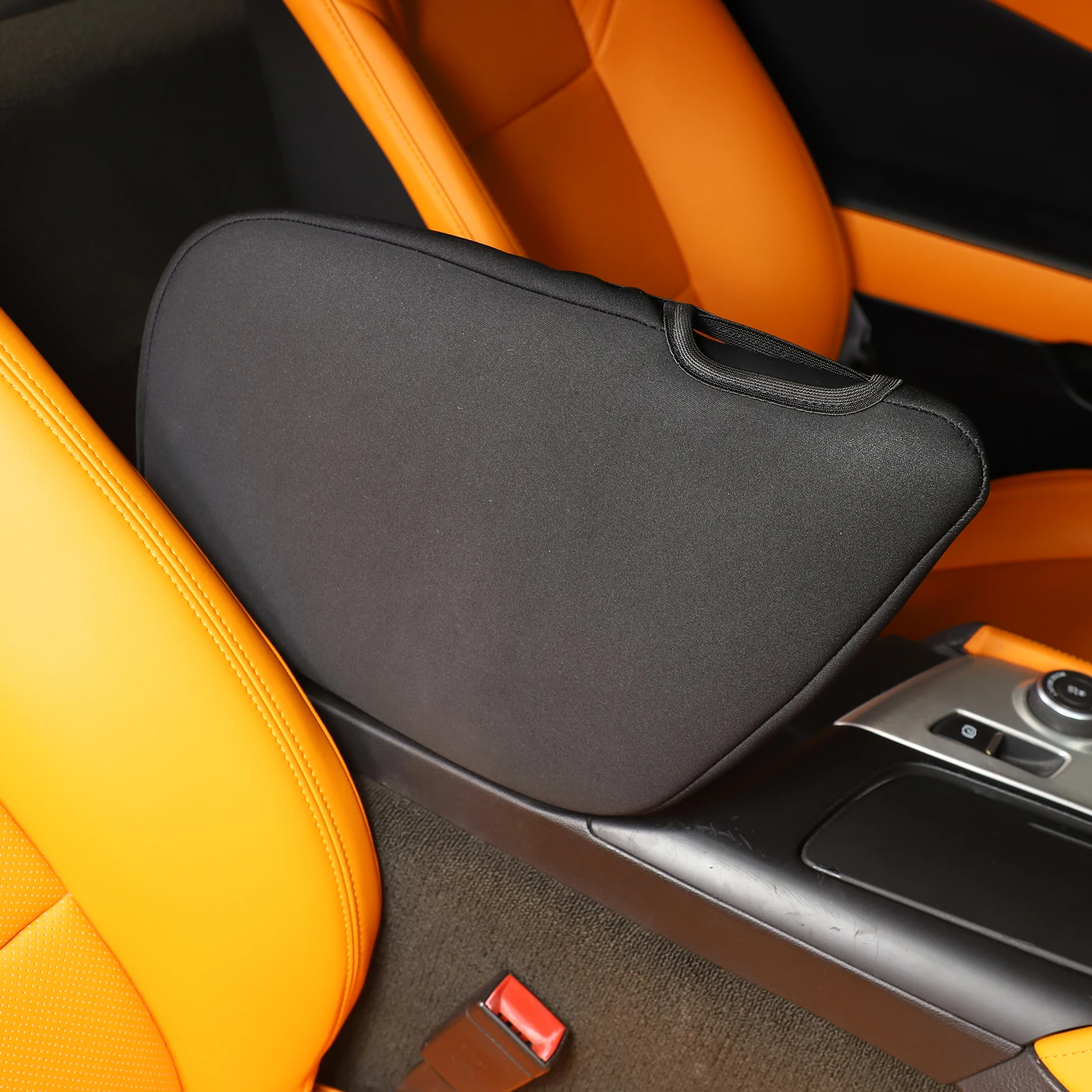 

For Chevrolet Corvette C7 2014-2019 car styling Black Car center armrest box protective cover Car Accessories
