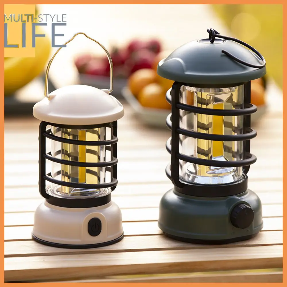 

Portable Tent Light Atmosphere Tent Lamp Outdoor Waterproof Camping Lantern Cob Battery Camping Light Hanging Lamp Hang Lamp