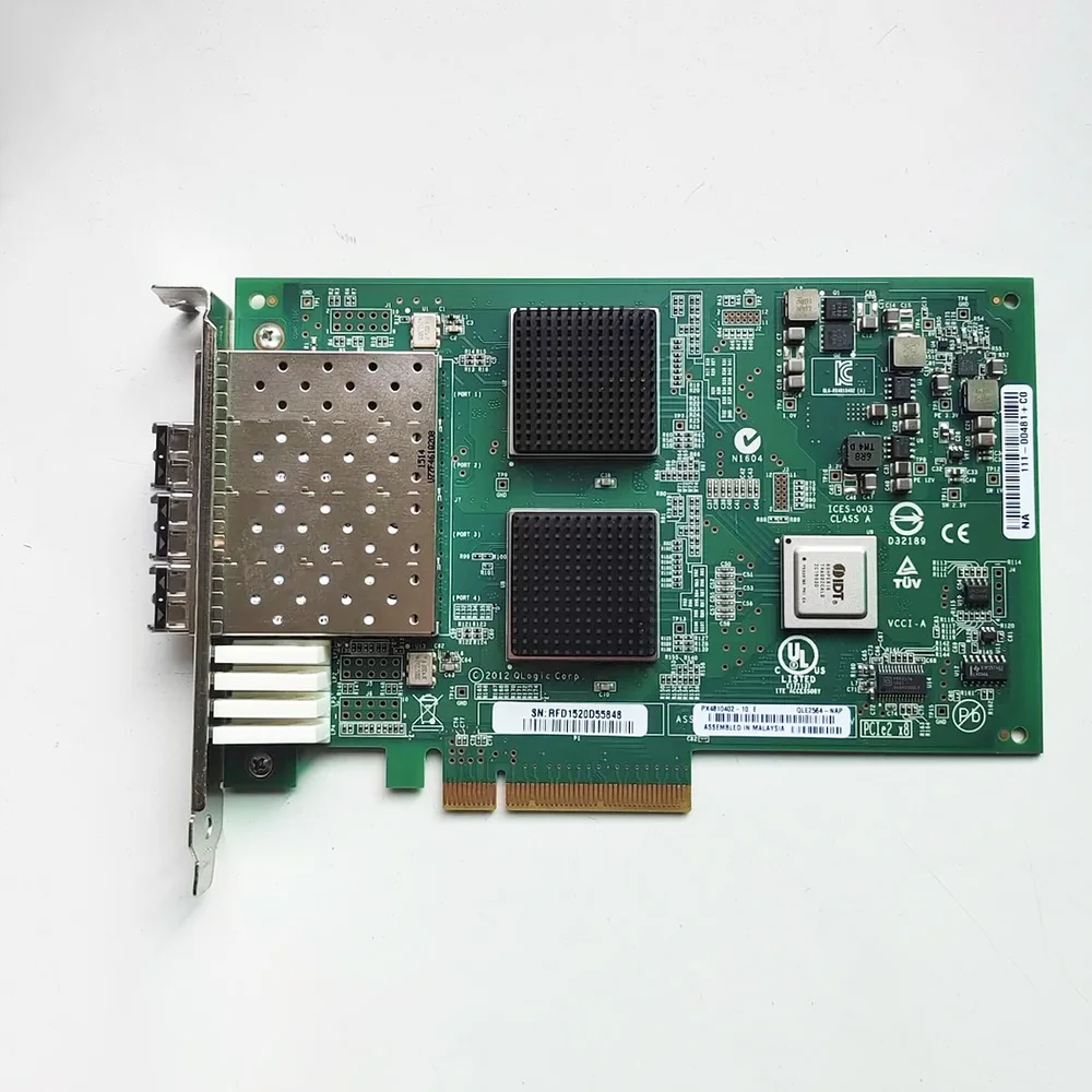 Для QLOGIC QLE2564 8 ГБ FC оптоволоконная карта 4-портовая HBA PX 4810402 (Без оптического