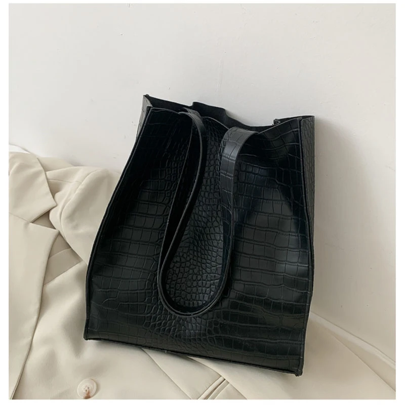 fashion women bags casual totes bag new alligator leather shoulder handbags wild ladys bag large capacity shopper totes free global shipping