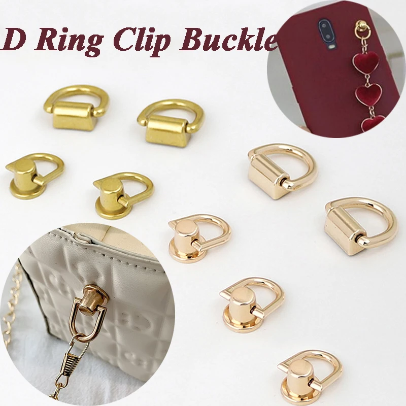 

O D Ring Bag Side Clip Buckles Screw Handbag Chain Handles Connector Rivet With Ring Bag Side Clip Buckle Bag Strap Belt Hanger