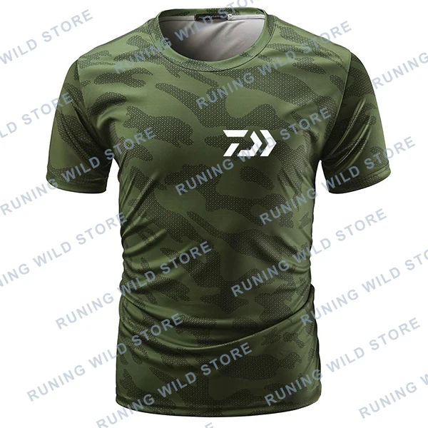 

Top Sport QualitySummer Daiwa Clothing for Fishing Camouflage Letter Short Sleeve Fishing Tee Outdoor Fishing Tshirt Breathable