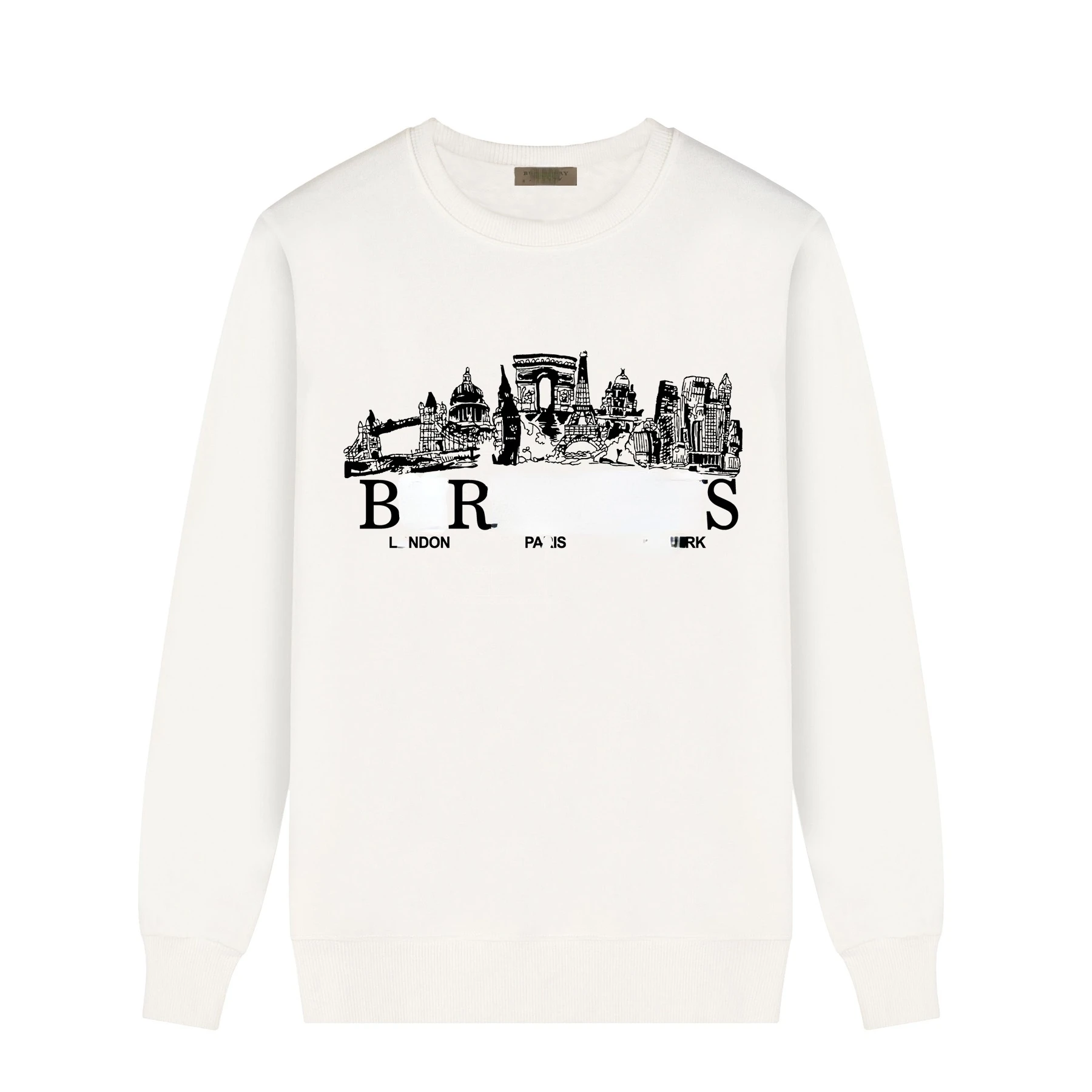 

Новый женский свитер с длинным рукавом с принтом корейская мода Универсальный пуловер с круглым вырезом Топ