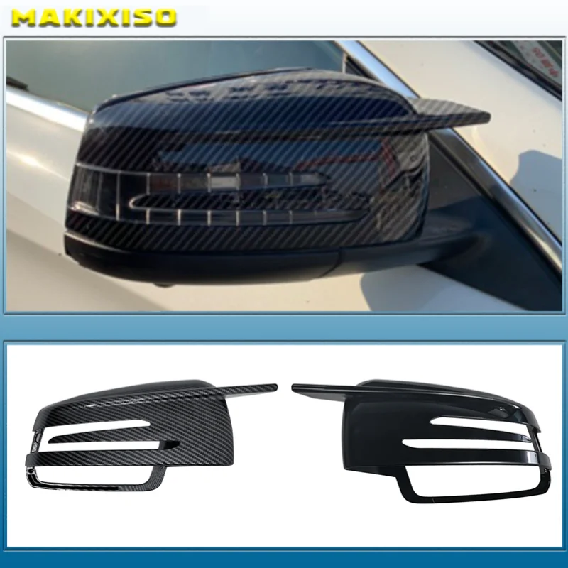 Черные боковые зеркальные крышки для Mercedes-Benz C класса W204 2008-2013 C180 C200 C250 C300 C350 C400 C43