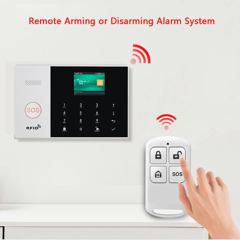 

PF-50 Wireless 433MHz 4 Keys Remote Controller Arm & Disarm Detector For Home Security Alarm System PG-103 105 106 107 150