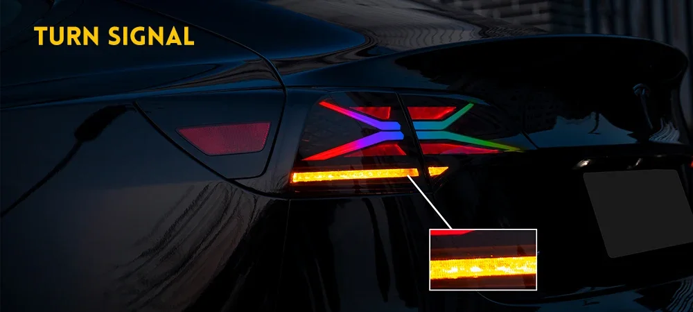 Высококачественные лампы дневного света DK модифицированные задние RGB для Tesla Model3