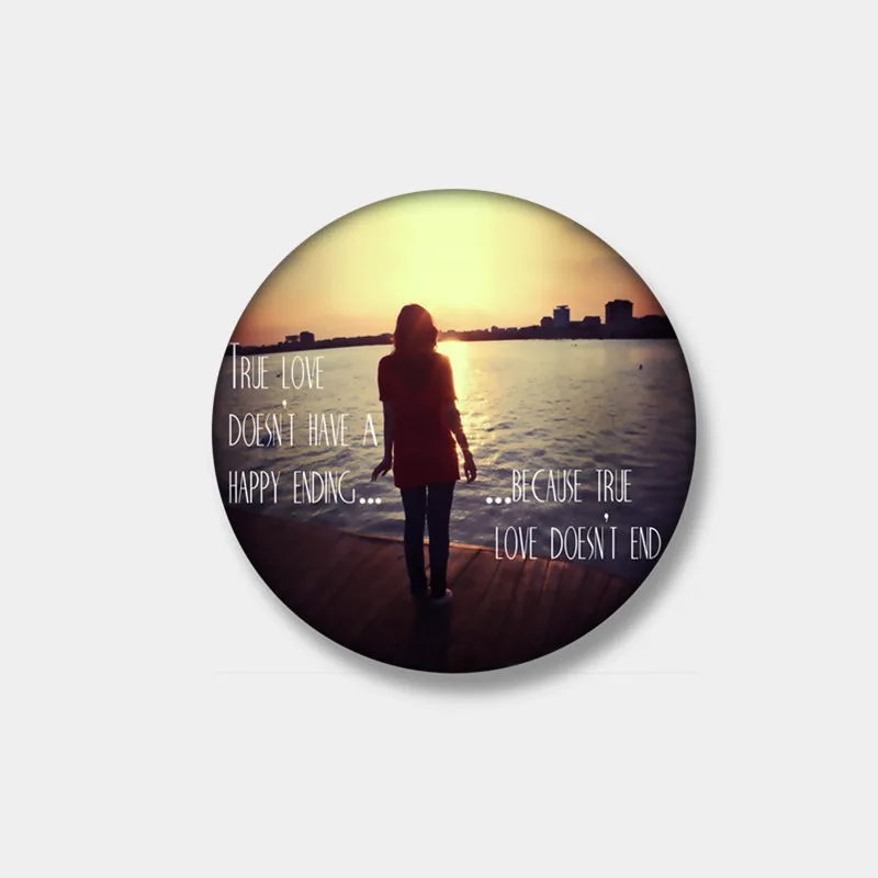 

True Love Doesn't End Soft Button Pin Cute Clothes Collar Metal Women Lover Lapel Pin Badge Fashion Gift Hat Jewelry