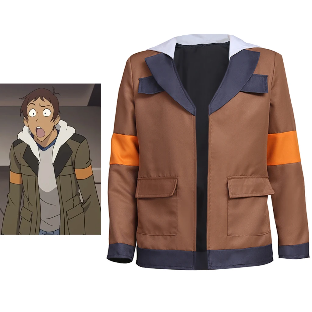 Lance Косплей Куртка с капюшоном Аниме Вольтрон Костюм Взрослых Мужчин Ретро