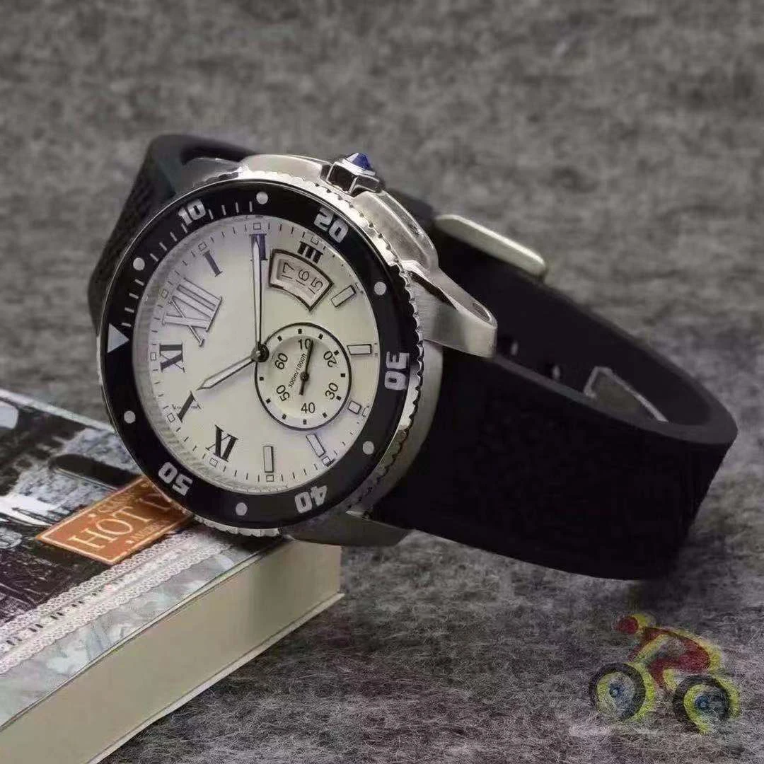 

Мужские кварцевые часы с хронографом, керамические, черные, синие, резиновые