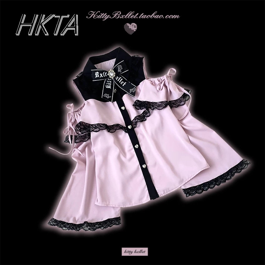 Японские оригинальные рубашки для шахт женские с драгоценными камнями и лентой