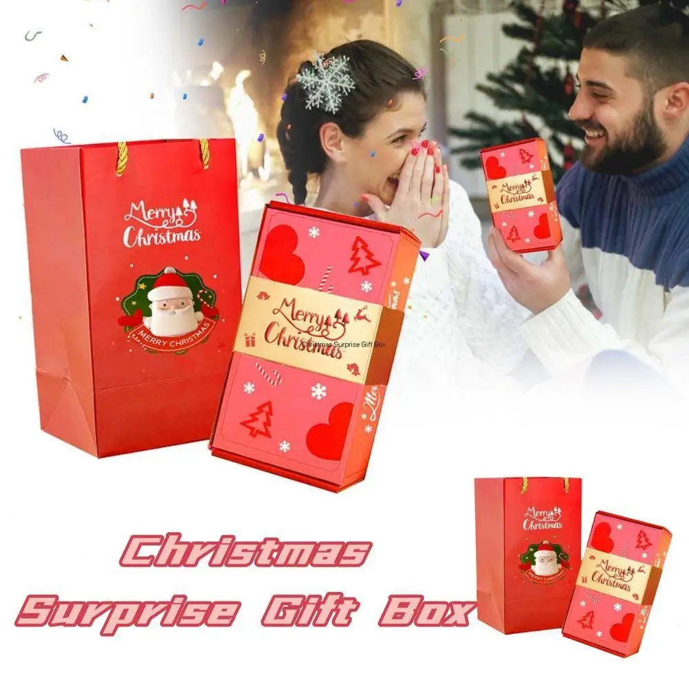 Christmas Gift Box Diy Folding Paper Box Money Pop Up Birthday  Explosions Red Envelope Gift Box Set